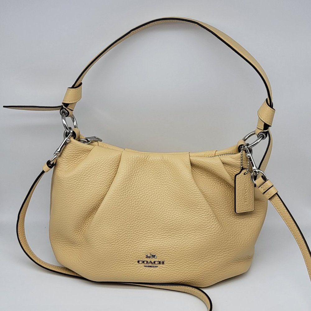 Coach Everly Shoulder Bag C4068 Vanilla Cream Yellow